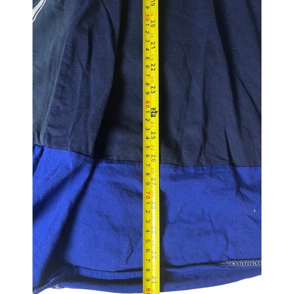 Vintage Patchwork Blue Floral Print Long Dress *Dimensions In Pictures - Picture 4 of 5